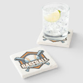 Aangepaste kleurenhonkbal stenen onderzetter (Zijkant)