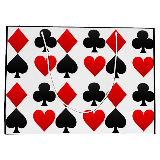 Aangepaste kleurenkaart voor deck-Vegas, hart/scho Large Cadeautasje (Achterkant)