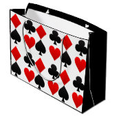 Aangepaste kleurenkaart voor deck-Vegas, hart/scho Large Cadeautasje (Achterkant Gekanteld)