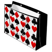 Aangepaste kleurenkaart voor deck-Vegas, hart/scho Large Cadeautasje (Voorkant Gekanteld)