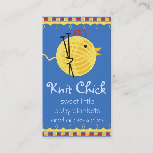 Aangepaste kleurenkogel van breinaalden van garen visitekaartje (Voorkant)