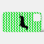 Aangepaste kleurenkruid met Dachshund Silhouette Case-Mate iPhone Case (Achterkant (horizontaal))