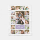 Aangepaste kleurenlegant handschrift fotocollage fleece deken (Voorkant)