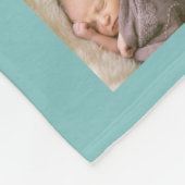 Aangepaste kleurenlegant handschrift fotocollage fleece deken (Hoek)