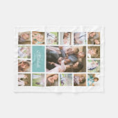 Aangepaste kleurenlegant handschrift fotocollage fleece deken (Voorkant (Horizontaal))