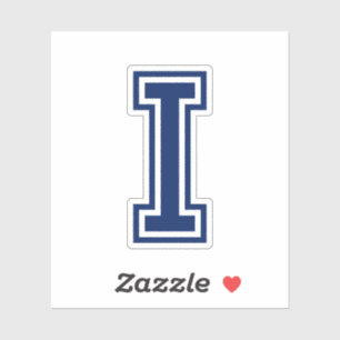 Aangepaste kleurenletter I, elofabet voor sportiev Sticker