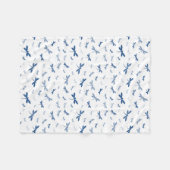 Aangepaste kleurenlibellen - Diverse schaduwen Fleece Deken (Voorkant (Horizontaal))