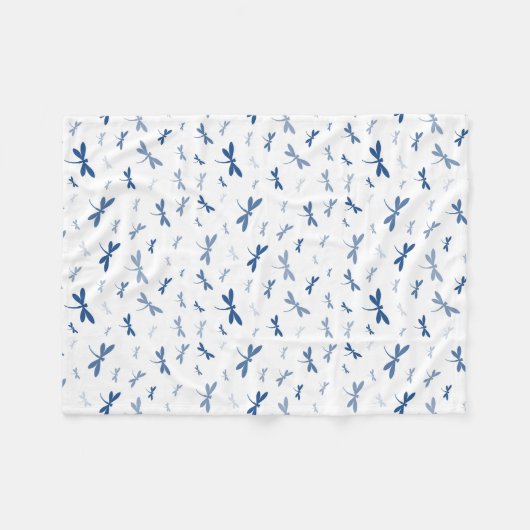 Aangepaste kleurenlibellen - Diverse schaduwen Fleece Deken (Voorkant (Horizontaal))