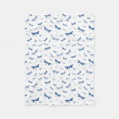 Aangepaste kleurenlibellen - Diverse schaduwen Fleece Deken (Voorkant)