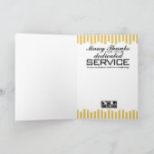 Aangepaste kleurenmijlpaal voor werknemers-verjaar kaart (Binnen)