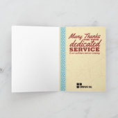 Aangepaste kleurenmijlpaal voor werknemers-verjaar kaart (Binnen)