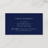 Aangepaste kleurenminimalist voor sociaal mediascr visitekaartje (Achterkant)