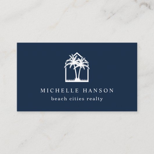 Aangepaste kleurenpalmhulzen visitekaartje (Voorkant)