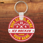 Aangepaste kleurenpoorten voor Ice Hockey-speler o Sleutelhanger (Voorkant)