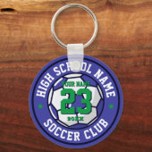 Aangepaste kleurenpoorten voor Soccer-team op scho Sleutelhanger (Voorkant)