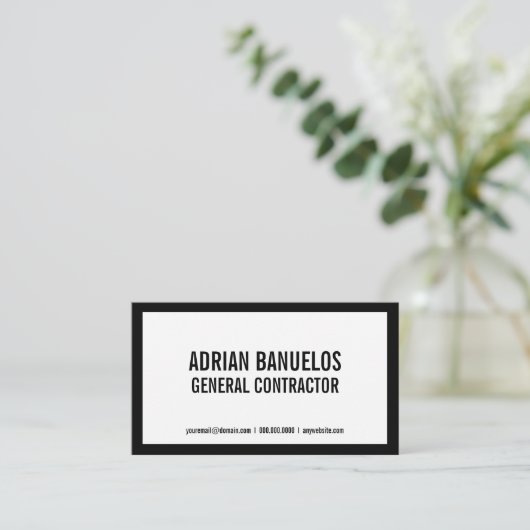 Aangepaste kleurenrand visitekaartje (Staand voorkant)