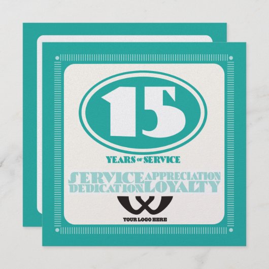 Aangepaste kleurenretro 15-jarige werknemerspremie (Voorkant / Achterkant)