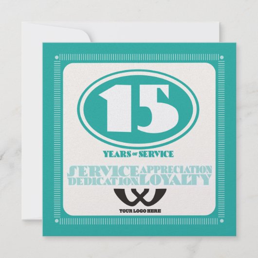 Aangepaste kleurenretro 15-jarige werknemerspremie (Voorkant)