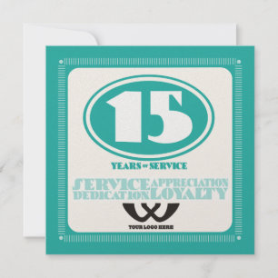 Aangepaste kleurenretro 15-jarige werknemerspremie