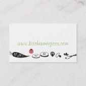 Aangepaste kleurenretro-groenten kookvleeskok-kaar visitekaartje (Achterkant)