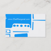 Aangepaste kleurenretro keuken kookbiz-kaart visitekaartje (Achterkant)