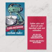 Aangepaste kleurenretro standaard mixer bakkerij k visitekaartje (Voorkant / Achterkant)
