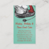 Aangepaste kleurenretro standaard mixer bakkerij k visitekaartje (Achterkant)