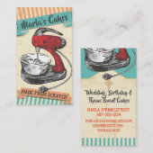 Aangepaste kleurenretro standaard mixer bakkerij visitekaartje (Voorkant / Achterkant)