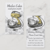 Aangepaste kleurenretro standaard mixer bakkerij visitekaartje (Voorkant / Achterkant)
