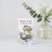 Aangepaste kleurenretro standaard mixer bakkerij visitekaartje (Staand voorkant)