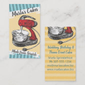 Aangepaste kleurenretro standaard mixer bakkerij visitekaartje (Voorkant / Achterkant)