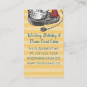 Aangepaste kleurenretro standaard mixer bakkerij visitekaartje (Achterkant)