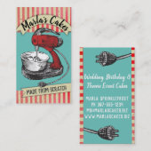 Aangepaste kleurenretro standaard mixer bakkerij visitekaartje (Voorkant / Achterkant)