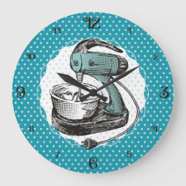 Aangepaste kleurenretro standaard mixer girale keu grote klok