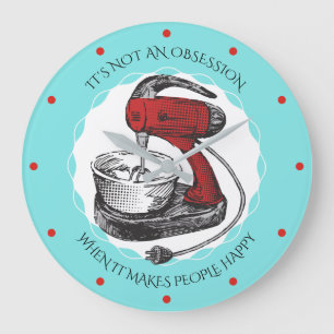 Aangepaste kleurenretro standaard mixer keukklok grote klok