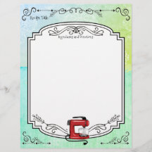 Aangepaste kleurenretro standaard mixer recept let