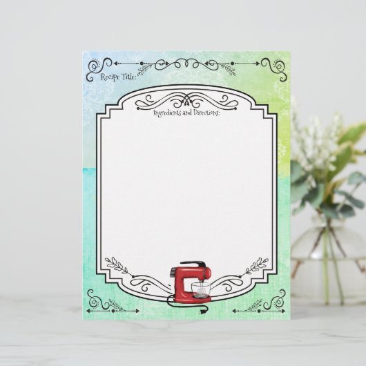 Aangepaste kleurenretro standaard mixer recept let (Staand voorkant)