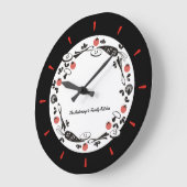 Aangepaste kleurenretro-tuinkeukklok grote klok (Hoek)