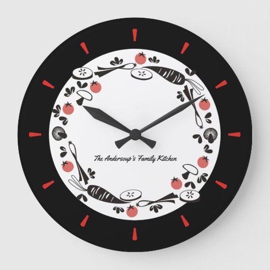 Aangepaste kleurenretro-tuinkeukklok grote klok (Voorkant)