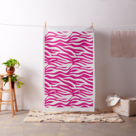 Aangepaste kleurenroze en witte zebra afdrukstruct stof