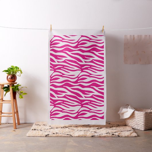 Aangepaste kleurenroze en witte zebra afdrukstruct stof (Voorbeeld)