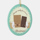 Aangepaste kleurenscores voor kerstversiering keramisch ornament (Rechts)