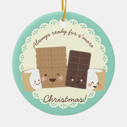 Aangepaste kleurenscores voor kerstversiering keramisch ornament (Voorkant)