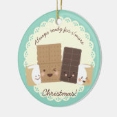 Aangepaste kleurenscores voor kerstversiering keramisch ornament (Links)