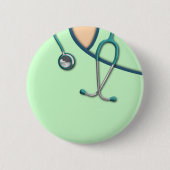 Aangepaste kleurenscrobs ronde button 5,7 cm (Voorkant)