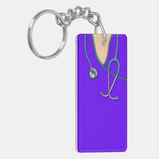 Aangepaste kleurenscrobs sleutelhanger (Voorkant Links)