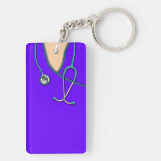 Aangepaste kleurenscrobs sleutelhanger (achterkant)