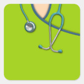 Aangepaste kleurenscrobs vierkante sticker (Voorkant)