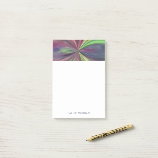 Aangepaste kleurenselectie van blauw, groen en mag post-it® notes (Op bureau)