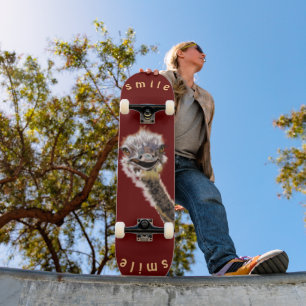 Aangepaste kleurenskateboard - Happy Ostrich - gli Persoonlijk Skateboard
